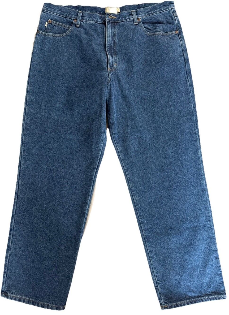 LL Bean Jeans Men Size 40 x 30 Blue Plaid Flannel Lined Straight Natural Fit